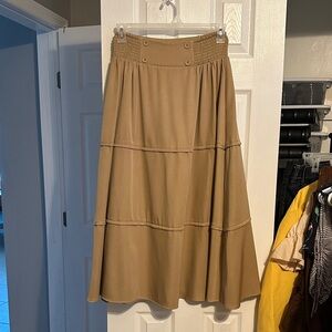 Chic Tan A-Line Women's Skirt
